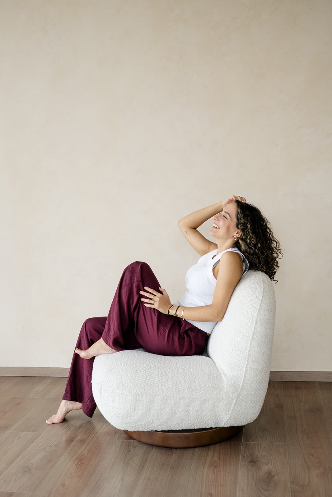 Woman relaxing in a chair